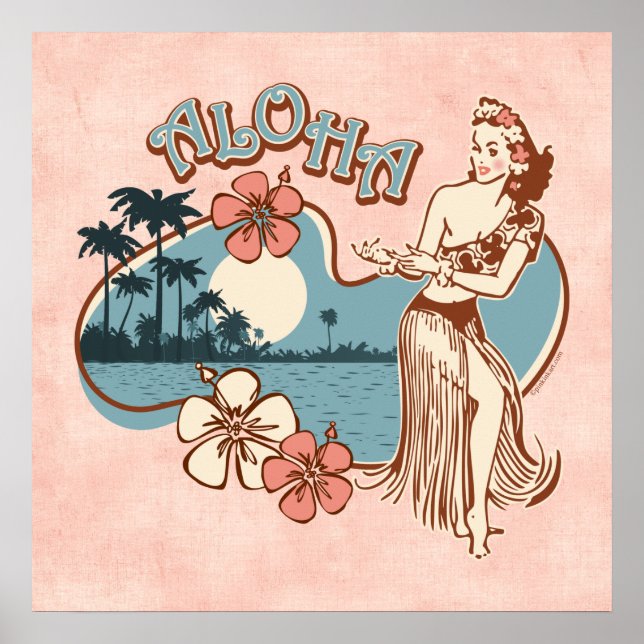 Impresión Chica de Aloha Hula (Frente)