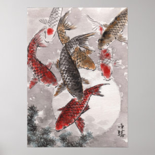Impresión china del arte de la acuarela de LinLi -