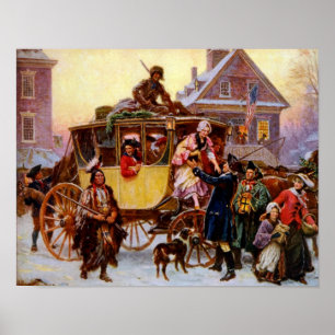 Impresión colonial del navidad