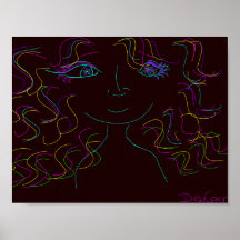 Impresión coloreada de Me-poster