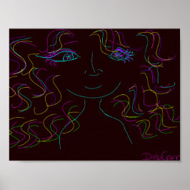 Impresión coloreada de Me-poster