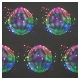 Impresión colorida de la bola de discoteca en tela