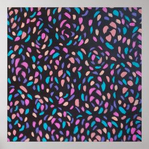 Impresión colorida del vuelo nocturno