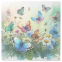 Butterflies in the Meadow REF261 - Watercolor by J