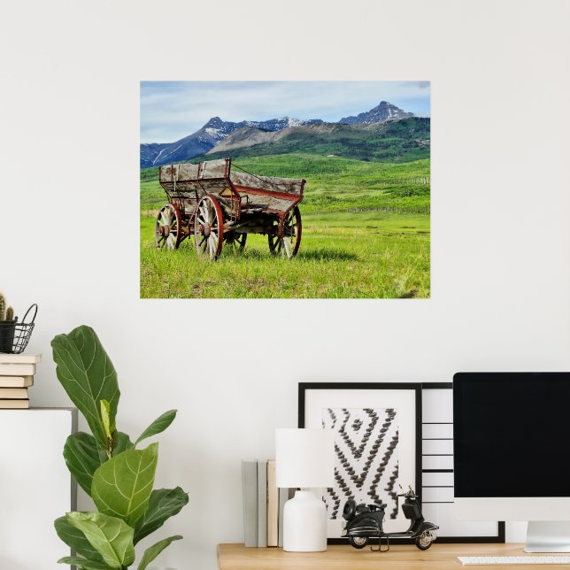 Impresión con marco de vagón abandonada (Oficina en casa)