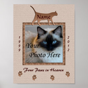 Impresión conmemorativa del gato - Personalizado d