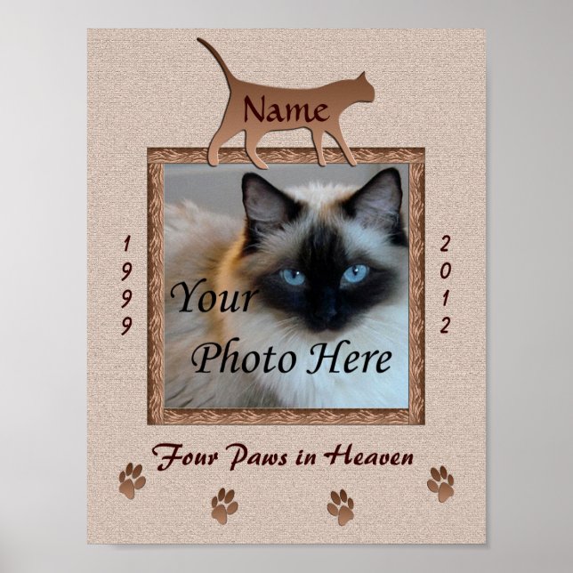 Impresión conmemorativa del gato - Personalizado d (Frente)