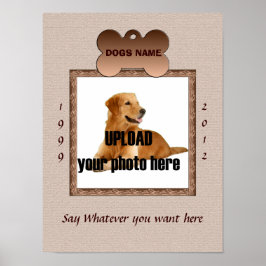 Impresión conmemorativa del perro - Tonos marrones