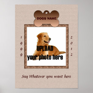 Impresión conmemorativa del perro - Tonos marrones