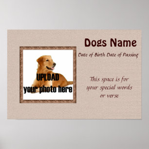 Impresión conmemorativa del perro - Tonos marrones