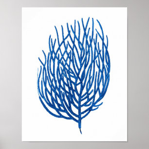 Impresión coralina del arte del mar azul de #