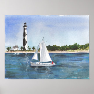 Impresión costera de Carolina del Norte