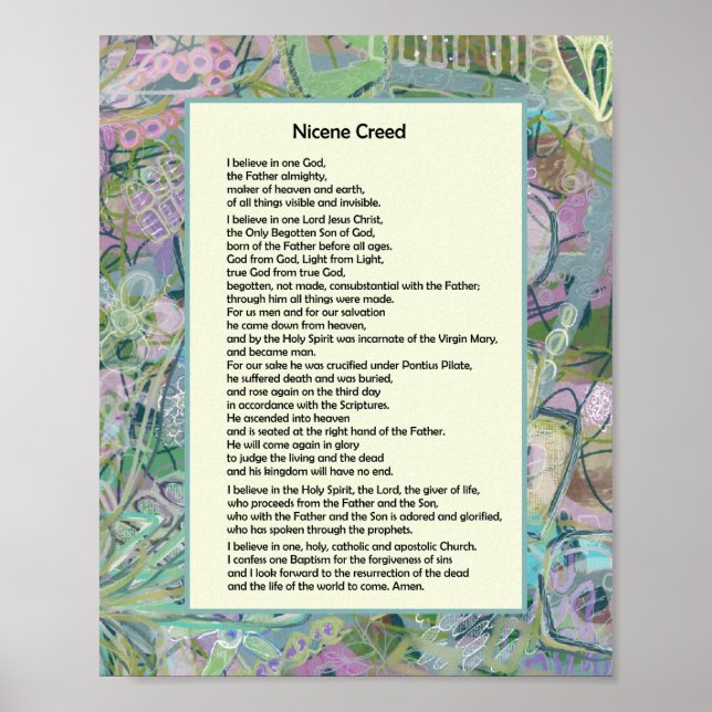 Impresión cristiana de Nicene Creed (Frente)