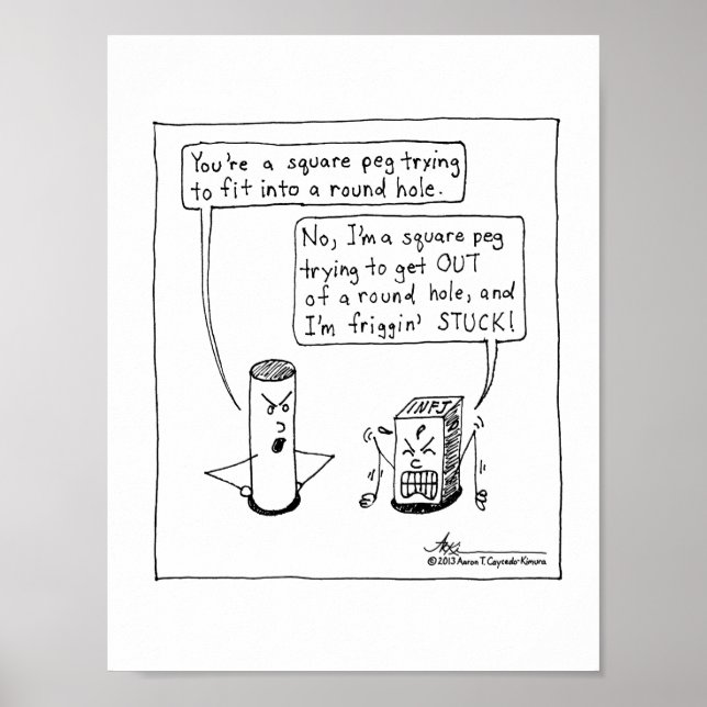 Impresión cuadrada de INFJ (Frente)