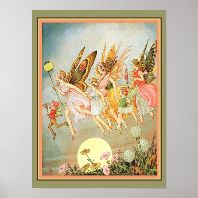 Impresión de 1915 "Cuando salgan las hadas" (Frente)