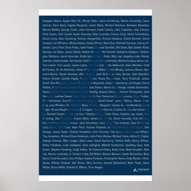 Impresión de 23x35 - Rollo ateo de ropa - Azul (Frente)
