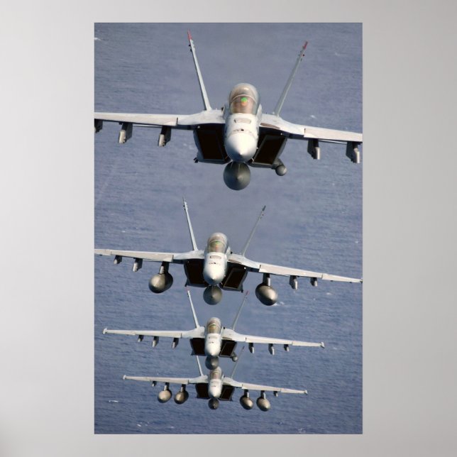 Impresión de 4 Super Hornets FA-18 (Frente)