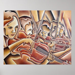 Impresión de 5 violines