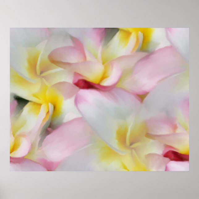 Impresión de acuarela de plumeria (Frente)