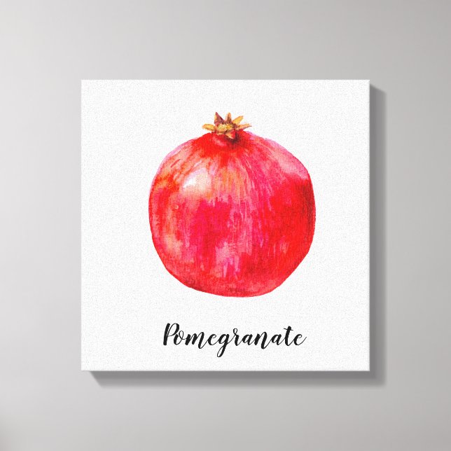 Impresión de acuarela granada. (Anverso)