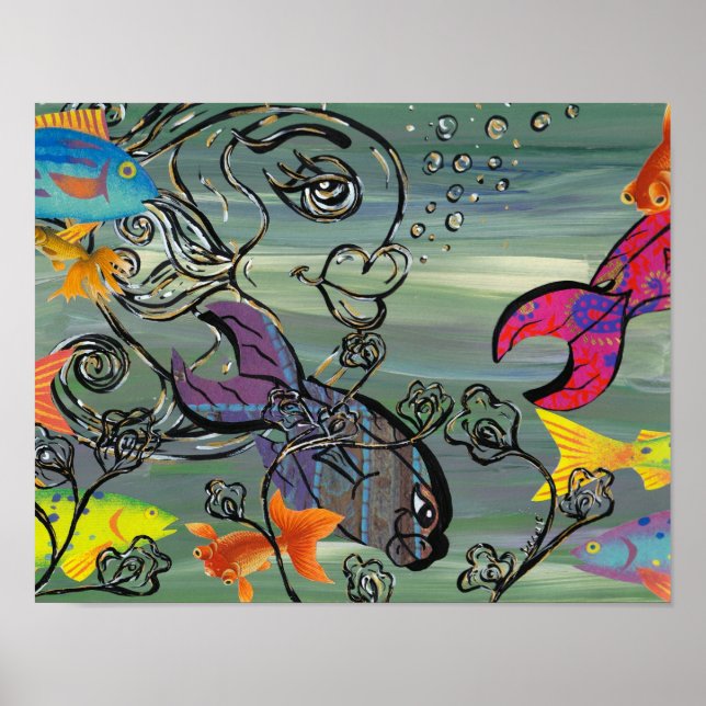 Impresión de acuario Groovy (Frente)