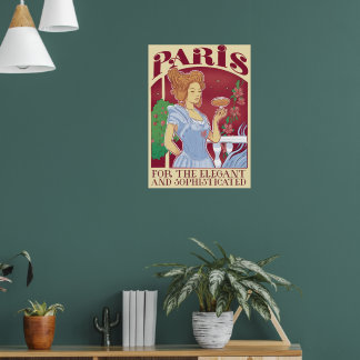 Impresión de afiches de viaje de Vieja Retro París