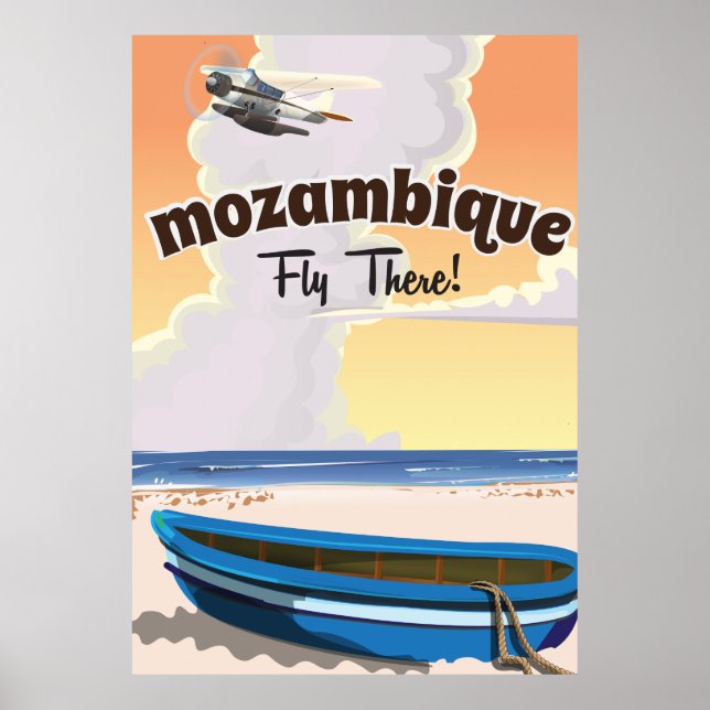 Impresión de afiches de viaje en Mozambique (Frente)
