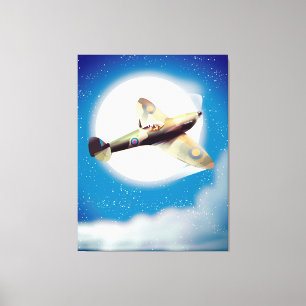 Impresión de afiches de viajes de aviones Spitfire