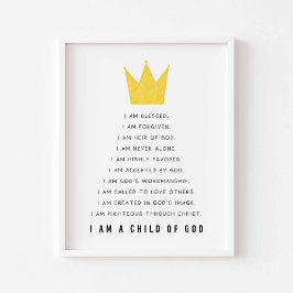 Impresión de afirmación de niños cristianos