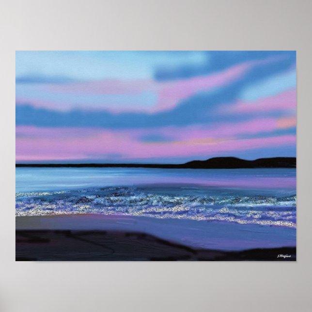 Impresión de agua azul cristalina (Frente)