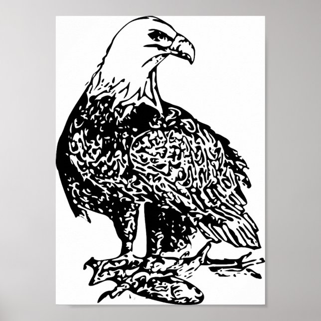 Impresión de águila 2, papel Poster de valor (mate (Frente)