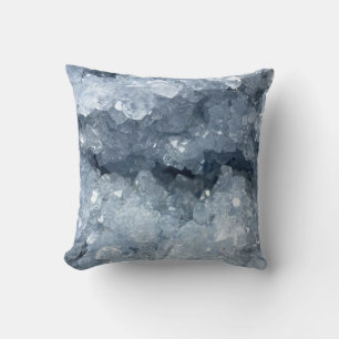 Impresión de almohada azul celestial de cristal