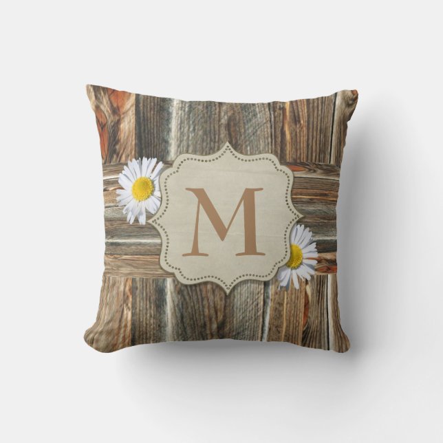 Impresión de almohada de madera de grano con marti (Anverso)