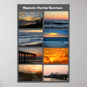 Impresión de amaneceres de Florida, papel de póste