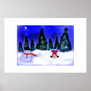 Impresión de ángel de nieve