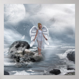 Impresión de ángeles de tamaño unicornio