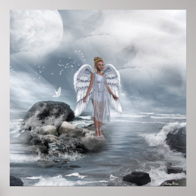 Impresión de ángeles de tamaño unicornio (Frente)