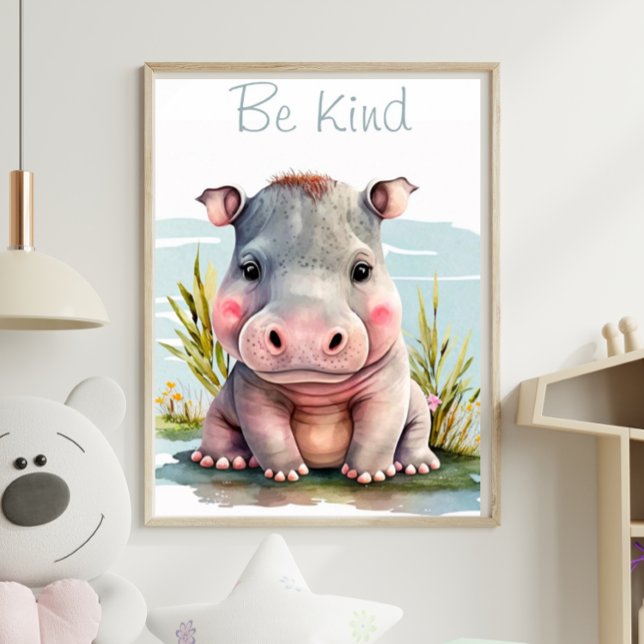 Impresión de animales de Hippo para bebés (Subido por el creador)