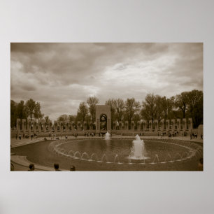 Impresión de antaño conmemorativa de la Segunda