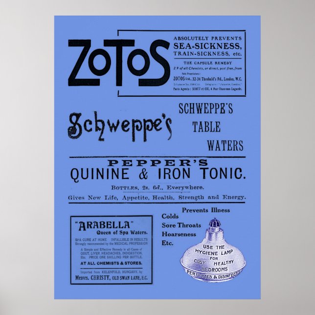 Impresión de anuncios antiguos (Frente)