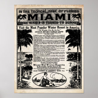 Impresión de anuncios de viajes en Miami