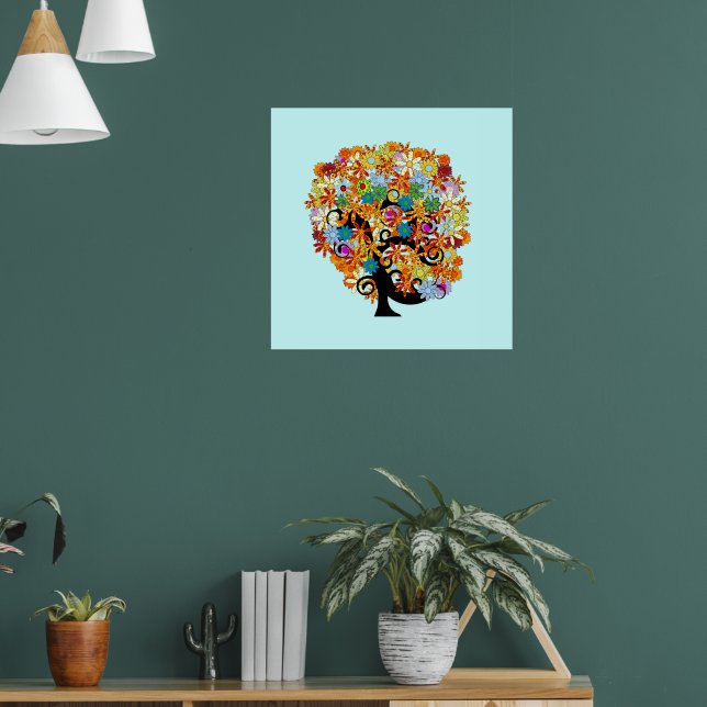 Impresión de árbol de flores (Salón 1)