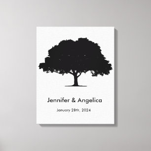 Impresión de árbol de huella dactilar de Boda rúst