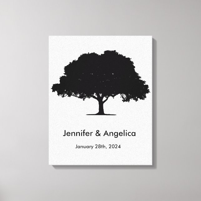 Impresión de árbol de huella dactilar de Boda rúst (Anverso)