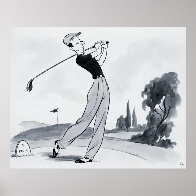 Impresión de archivo de golfista (Frente)