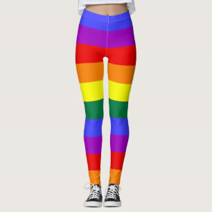 Impresión de arco iris orgullo fresco Leggings