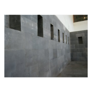 Impresión de arquitectura de muro de piedra inca a