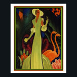 Impresión de Art Deco tropical de William P. Welsh<br><div class="desc">Colorida,  Art Deco,  Impresión tropical de William P. Welsh 16 x 20</div>