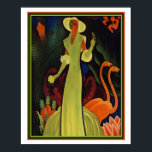 Impresión de Art Deco tropical de William P. Welsh<br><div class="desc">Colorida,  Art Deco,  Impresión tropical de William P. Welsh 16 x 20</div>