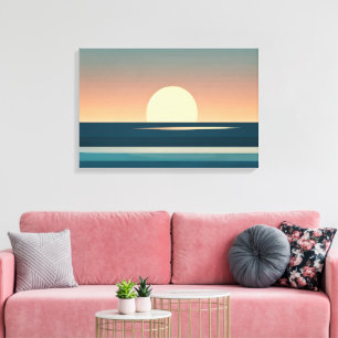 Impresión de arte abstracto de Costa Soleada